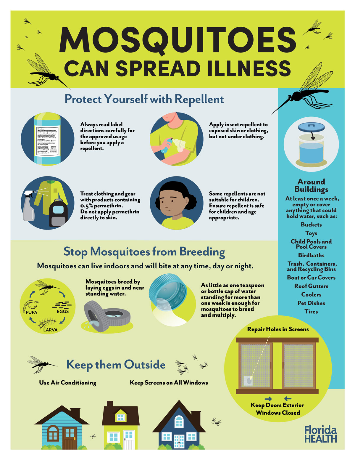 Mosquito Prevention Flyer Graphic - English