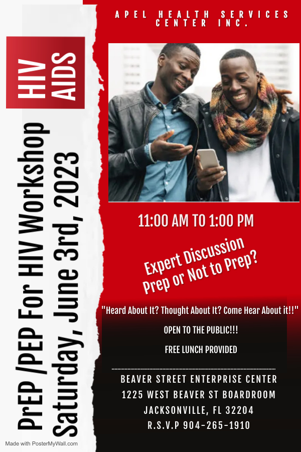 APEL Health Services Center Inc. Presents a PrEP/PEP for HIV Workshop, June 3, 2023