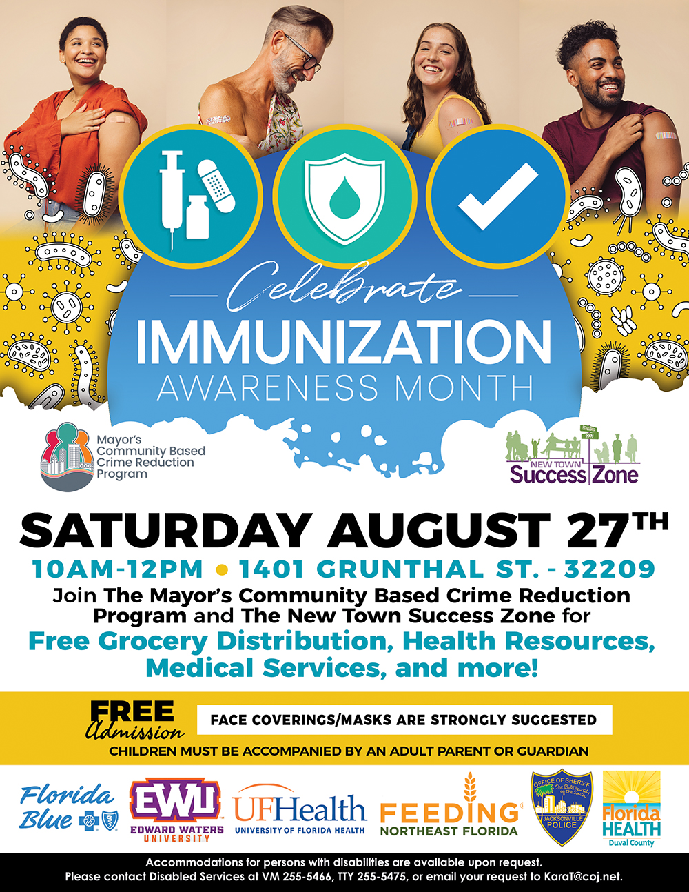 CBCR Program and NEw Town Success Zone present Celebrate Immunization Awareness Month Event on Saturday, August 27, 2022