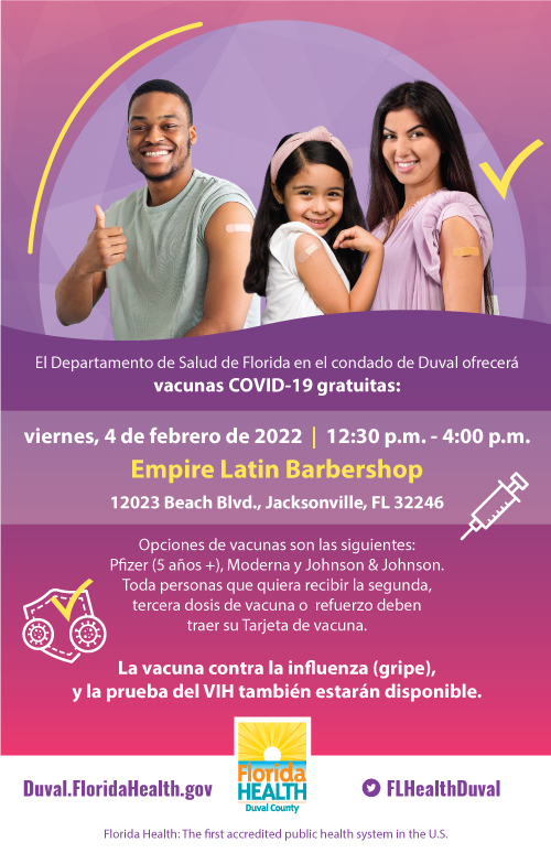 COVID-19 Vaccines and HIV Testing at Empire Latin Barbershop - February 4, 2022