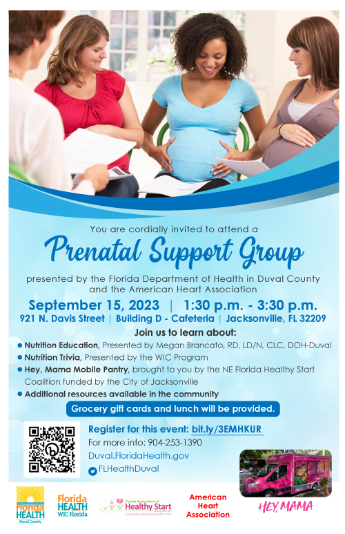 Prenatal Support Group - September 15, 2023, 1:30 - 3:30pm