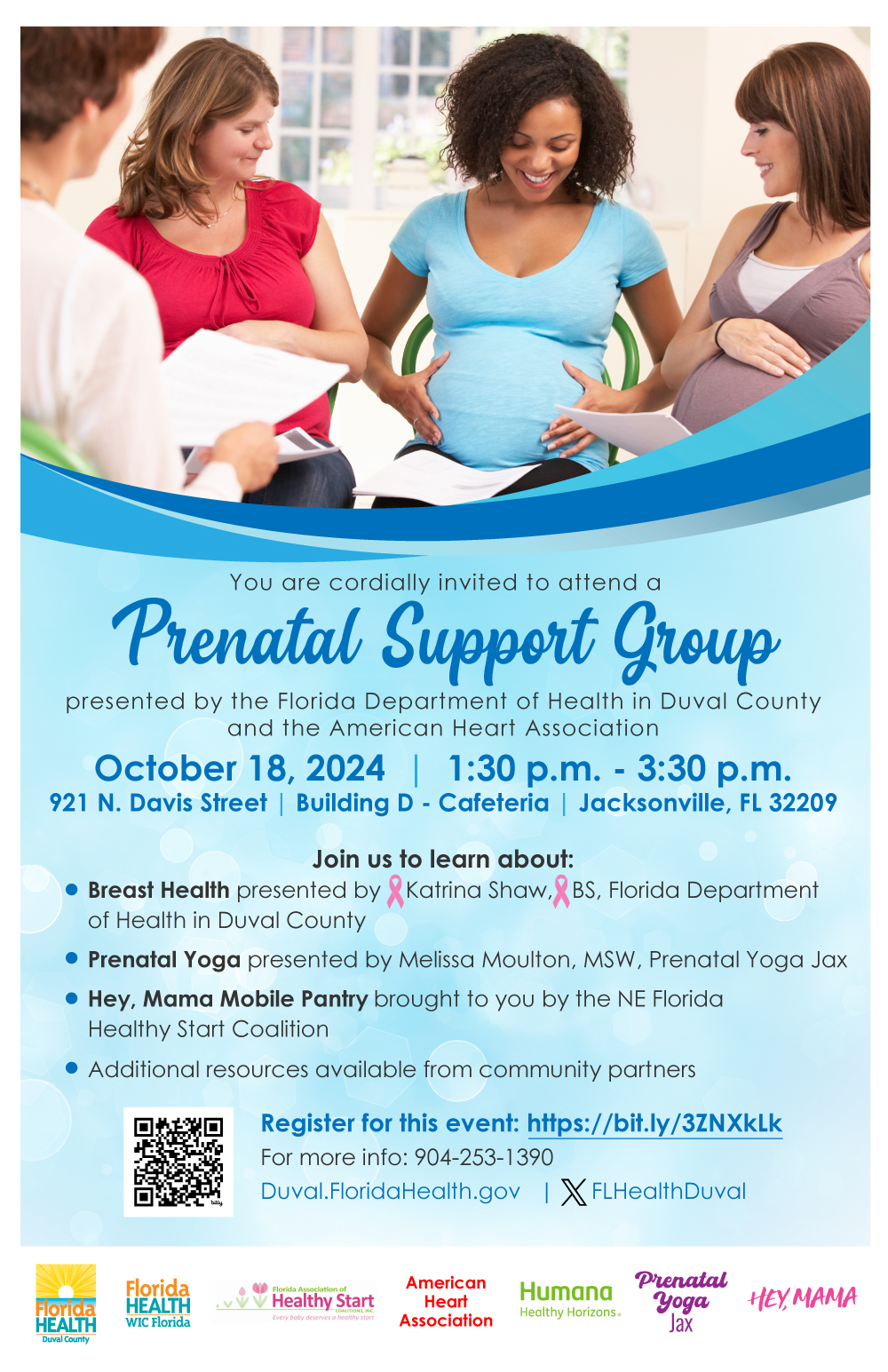 Prenatal Support Group - October 18, 2024, 1:30 - 3:30pm