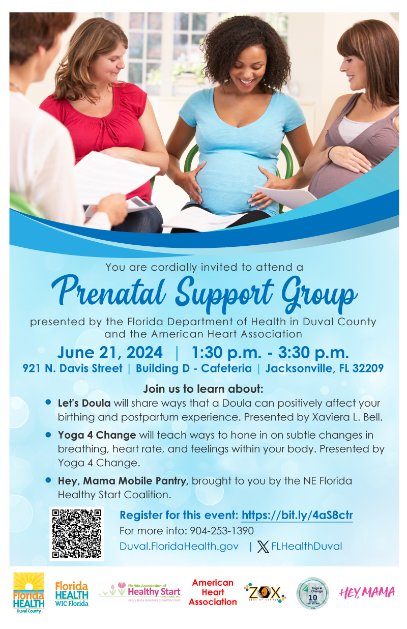 Prenatal Support Group - June 21, 2024 - 1:30 - 3:30pm