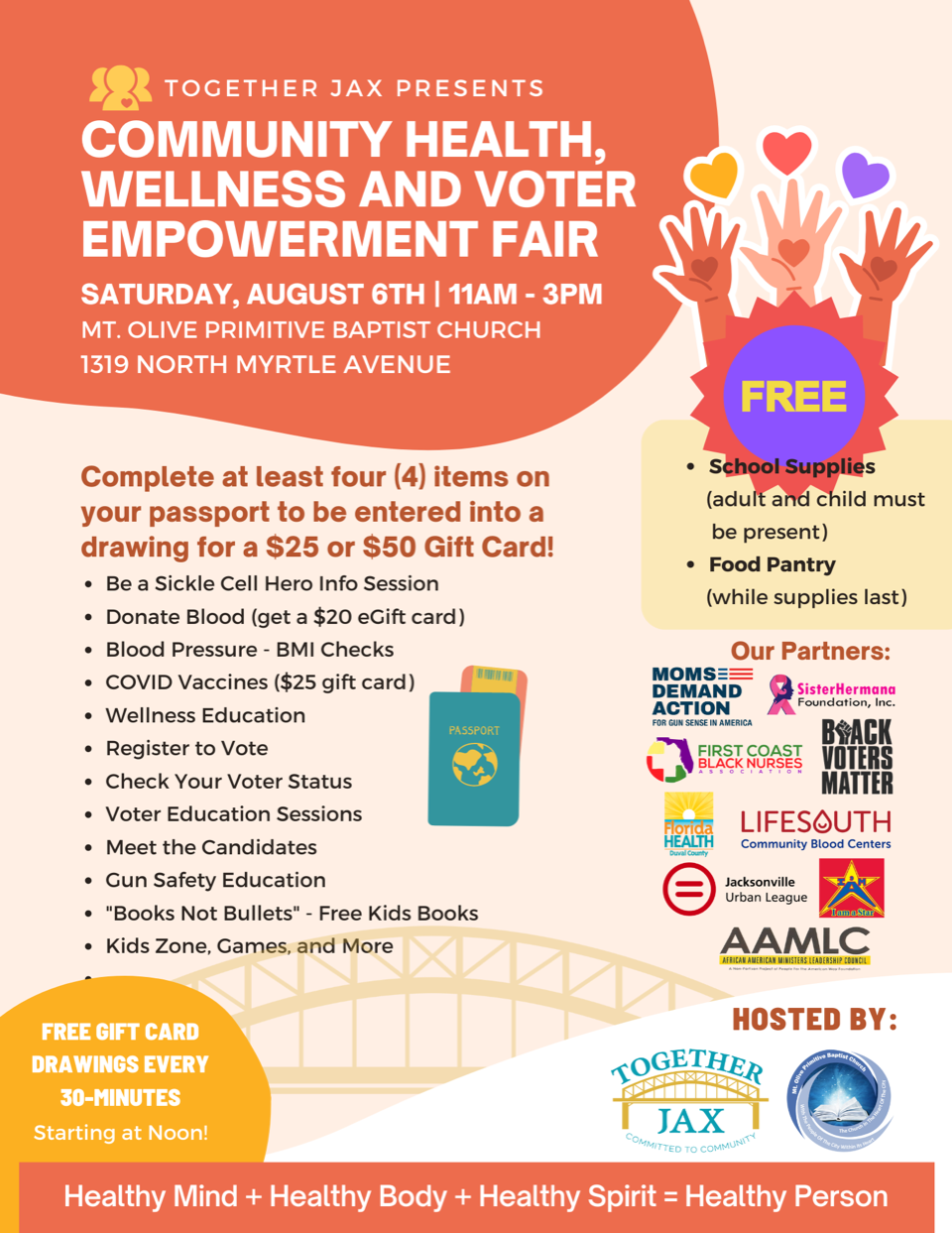 Together Jax presents a Community Health, Wellness, and Voter Empowerment Fair - August 6, 2022