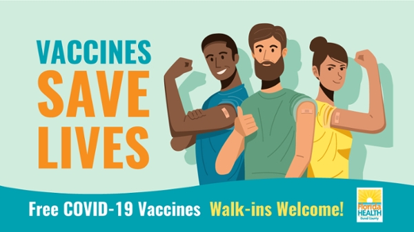 Vaccines save lives. Free COVID-19 Vaccines. Walk-ins welcome!